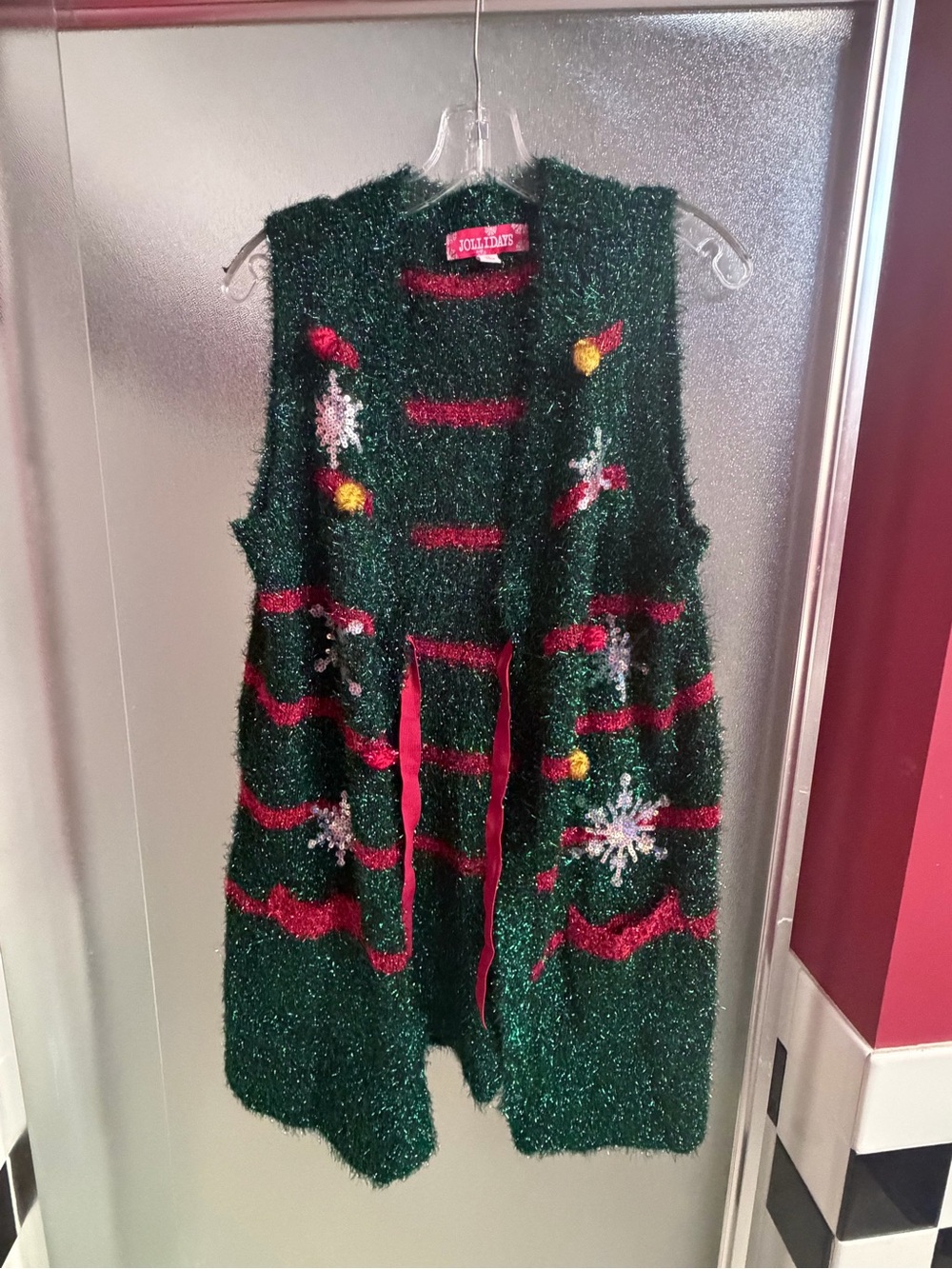 2025 KOHLS UGLY CHRISTMAS VEST TUNIC SIZE MEDIUM